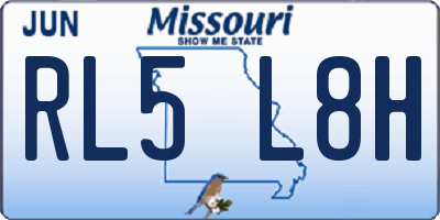 MO license plate RL5L8H