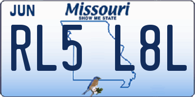 MO license plate RL5L8L