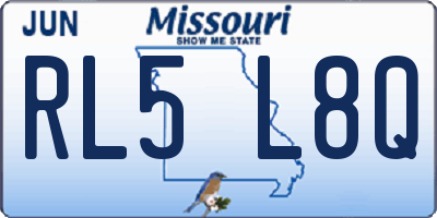 MO license plate RL5L8Q