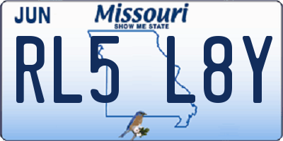 MO license plate RL5L8Y