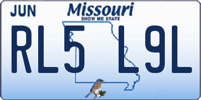 MO license plate RL5L9L
