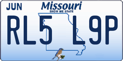 MO license plate RL5L9P