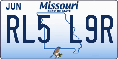 MO license plate RL5L9R