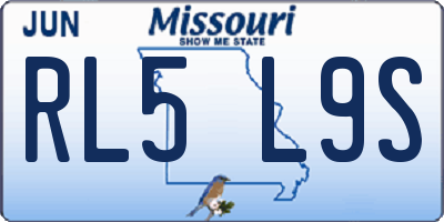 MO license plate RL5L9S