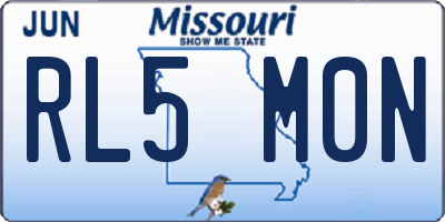 MO license plate RL5M0N