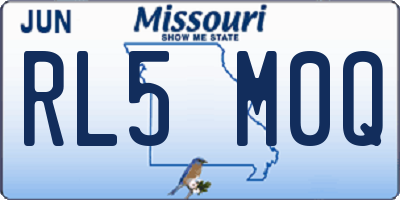 MO license plate RL5M0Q