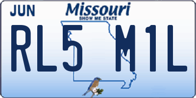 MO license plate RL5M1L