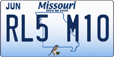 MO license plate RL5M1O