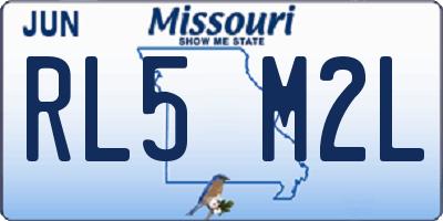 MO license plate RL5M2L