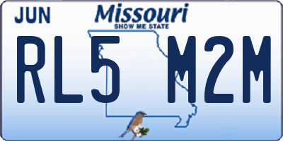 MO license plate RL5M2M