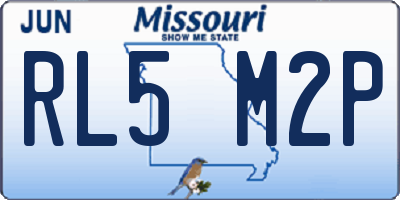 MO license plate RL5M2P