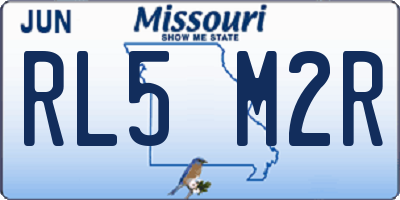 MO license plate RL5M2R