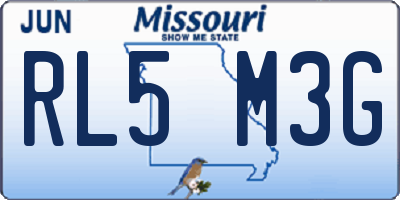 MO license plate RL5M3G