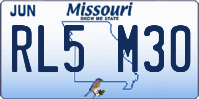 MO license plate RL5M3O