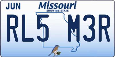 MO license plate RL5M3R