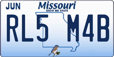 MO license plate RL5M4B
