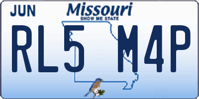 MO license plate RL5M4P