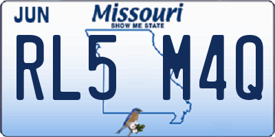MO license plate RL5M4Q