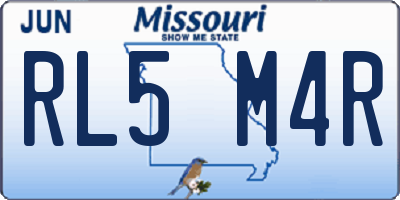 MO license plate RL5M4R