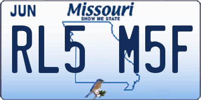 MO license plate RL5M5F