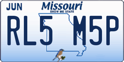 MO license plate RL5M5P