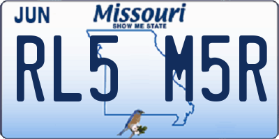 MO license plate RL5M5R