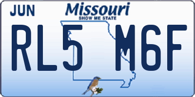 MO license plate RL5M6F