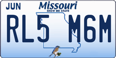 MO license plate RL5M6M