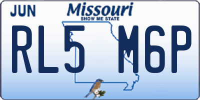 MO license plate RL5M6P