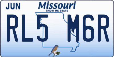 MO license plate RL5M6R