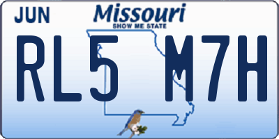 MO license plate RL5M7H