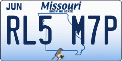 MO license plate RL5M7P