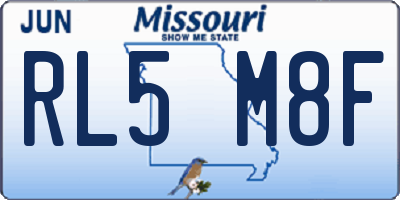 MO license plate RL5M8F