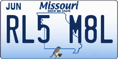 MO license plate RL5M8L