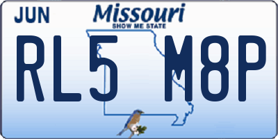 MO license plate RL5M8P