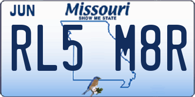 MO license plate RL5M8R