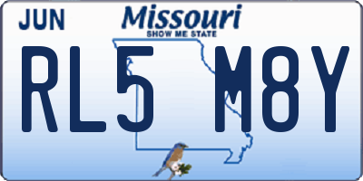 MO license plate RL5M8Y
