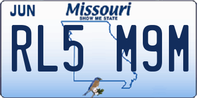 MO license plate RL5M9M