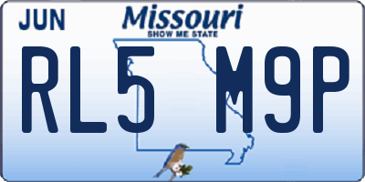 MO license plate RL5M9P