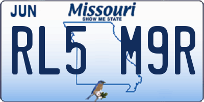 MO license plate RL5M9R