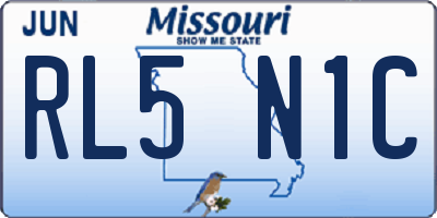 MO license plate RL5N1C