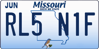 MO license plate RL5N1F