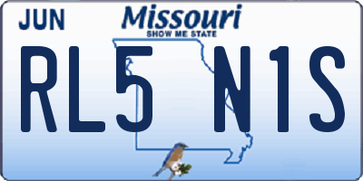 MO license plate RL5N1S