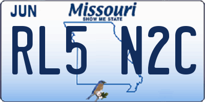 MO license plate RL5N2C