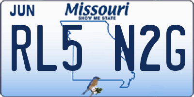MO license plate RL5N2G