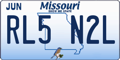 MO license plate RL5N2L