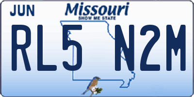 MO license plate RL5N2M