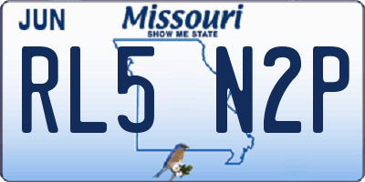 MO license plate RL5N2P