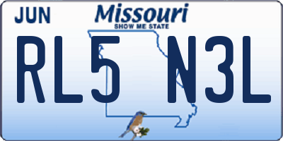 MO license plate RL5N3L