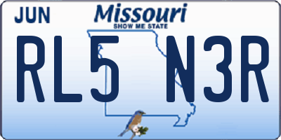 MO license plate RL5N3R
